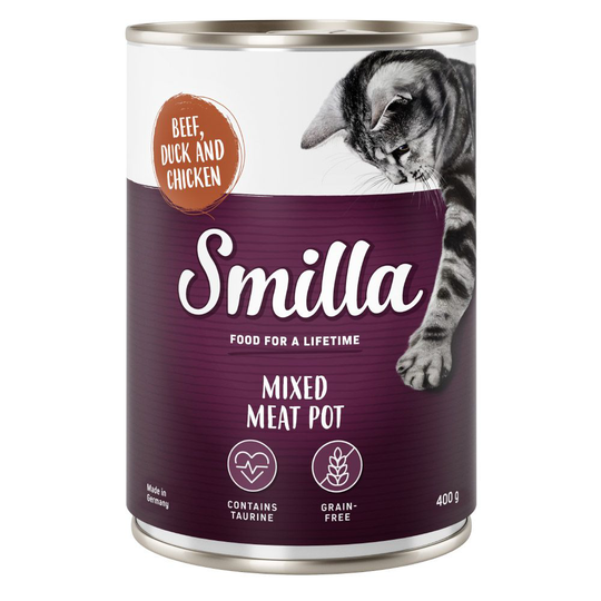 Sparpris! Smilla Pot 6 x 400 g - Mixed Meat Pot Nötkött, anka & kyckling