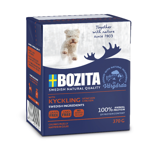 Bozita Chunks in Jelly 12 x 370 g - Kyckling & ris