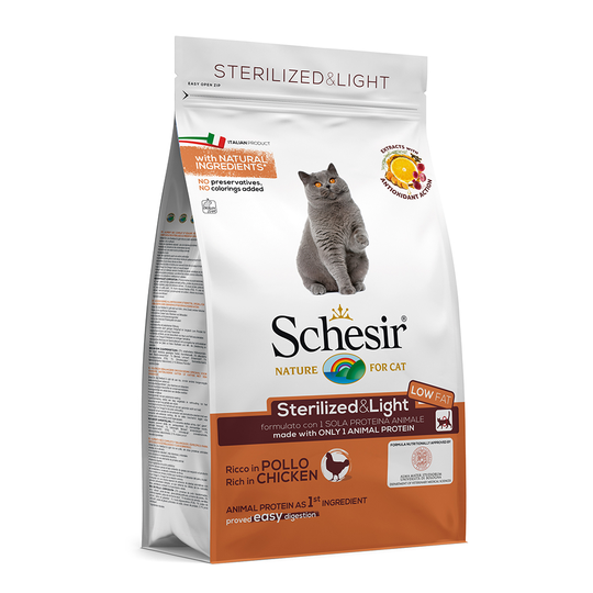 Schesir Sterilized & Light med kyckling Ekonomipack: 3 x 1,5 kg