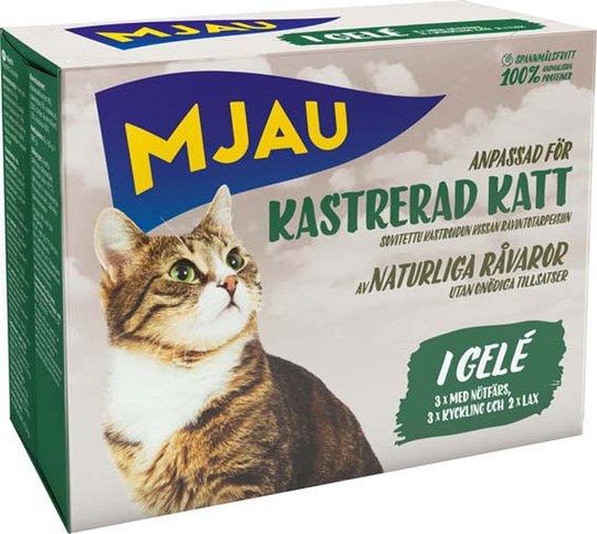Multibox Bitar i Gelé Kastrerad Katt - 8 x 85 g
