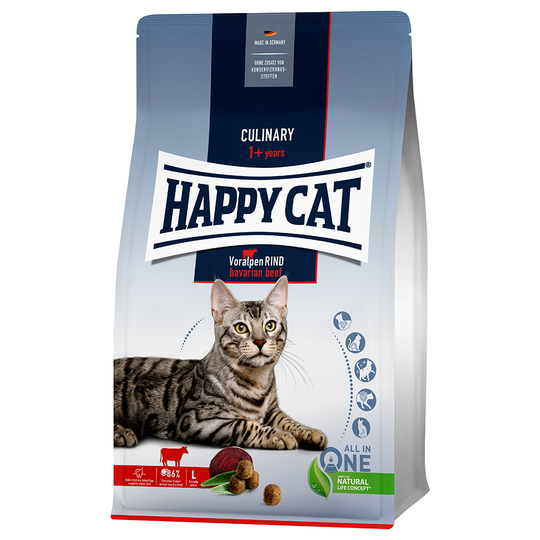 1,3 kg Happy Cat torrfoder till sparpris! - Culinary Adult Bavarian Beef