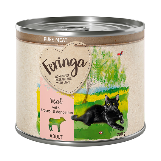 Ekonomipack: Feringa Pure Meat Menue 18 x 200 g - Kalv med broccoli & maskros