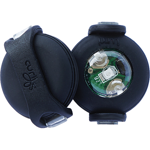 Curli Luumi LED-lampa för halsband/koppel 2-pack (Svart)