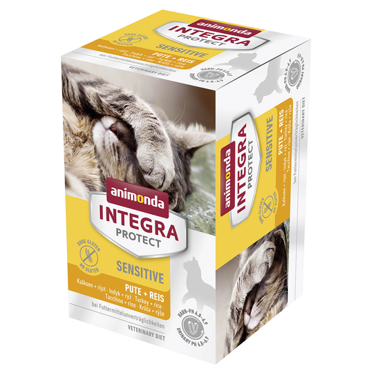 Animonda Integra Protect Adult Sensitive 6 x 100 g portionsform - Kalkon & ris