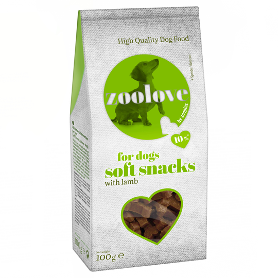 Ekonomipack: zoolove Soft Snacks 5 x 100 g - Lamm