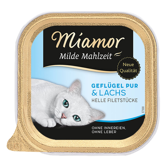 Ekonomipack: Miamor Mild Meal 24 x 100 g - Höns & lax