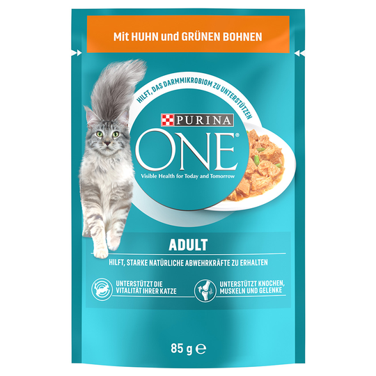 Purina One Adult - 26 x 85 g Kyckling & gröna bönor