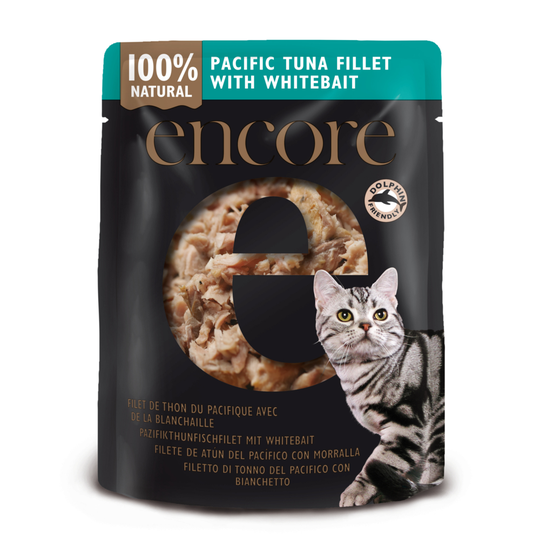 Ekonomipack: Encore Cat Pouch i buljong 48 x 70 g - Tonfisk med whitebait