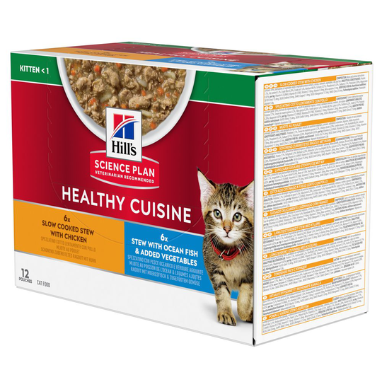 Hill's Science Plan Kitten Healthy Cuisine with Chicken & Ocean Fish - Ekonomipack: 24 x 80 g