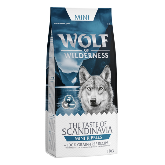 2 + 1 på köpet! 3 x 1 kg Wolf of Wilderness - Adult The Taste of Scandinavia - Mini