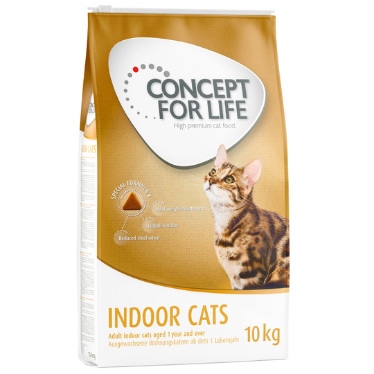 Concept for Life Indoor Cats - förbättrad formel! - 10 kg + 2 kg på köpet!