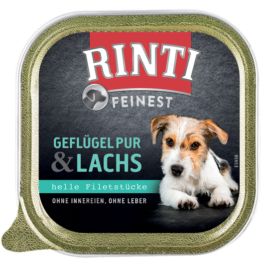 Ekonomipack: RINTI Finest 44 x 150 g - Fjäderfä & lax