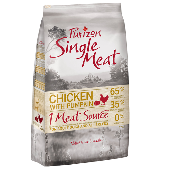 Ekonomipack: Purizon Single Meat hundfoder 2 x 12 kg - Chicken & Pumpkin