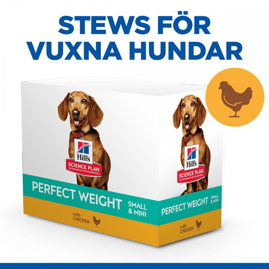 Hill's Science Plan Canine Adult Small & Mini Perfect Weight Stew Chicken 12x80 g