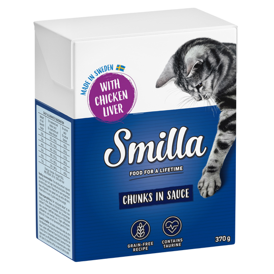 Ekonomipack: Smilla Chunks i sås 24 x 370 g Kycklinglever