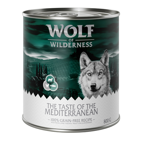 100 kr rabatt! Wolf of Wilderness 24 x 800 g - The Taste Of The Mediterranean