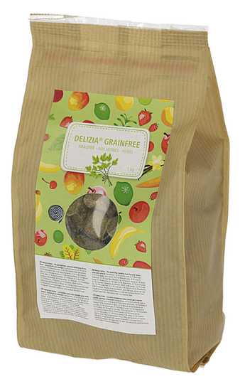 Delizia Grainfree Hästgodis - Örter- 1 kg