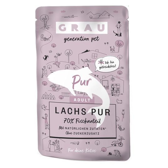 Ekonomipack: GRAU Gourmet Happen 32 x 125 g - Lax pur