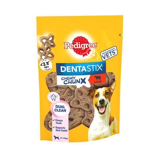 Pedigree Dentastix Chewy Chunx - Ekonomipack: Mini med nötkött 5 x 68 g (för små hundar)