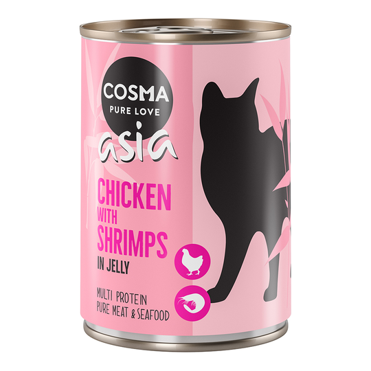 12 x 400 g Cosma Original & Cosma Asia till sparpris! - Asia Kyckling & räkor