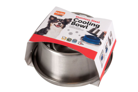 Karlie Cooling Bowl Rostfri Vattenskål med Kyleffekt 820ml