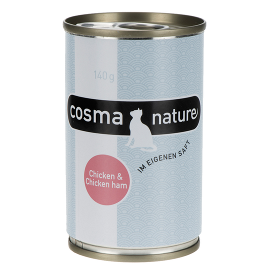 Ekonomipack: Cosma Nature 12 x 140 g - Kyckling & kycklingskinka