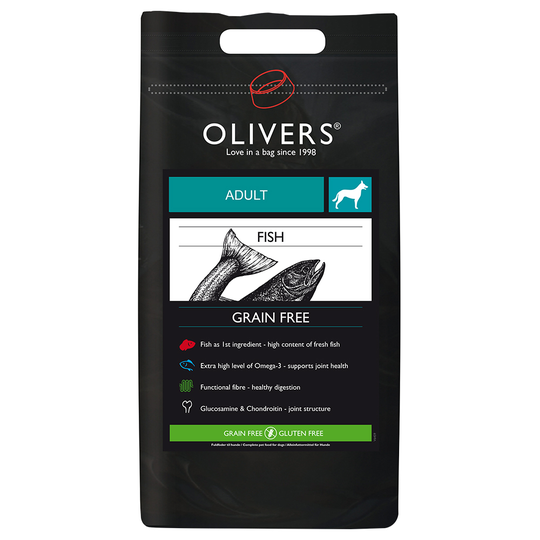 Oliver's Adult Medium Breed Grain Free Fish - 12 kg