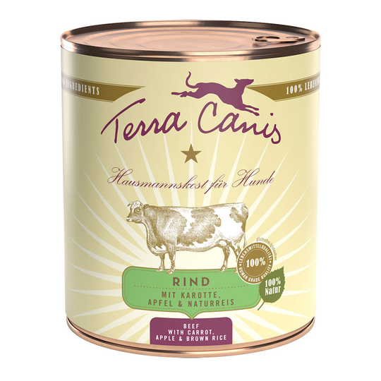 Ekonomipack: Terra Canis 12 x 800 g - Nötkött med morötter, äpple & råris