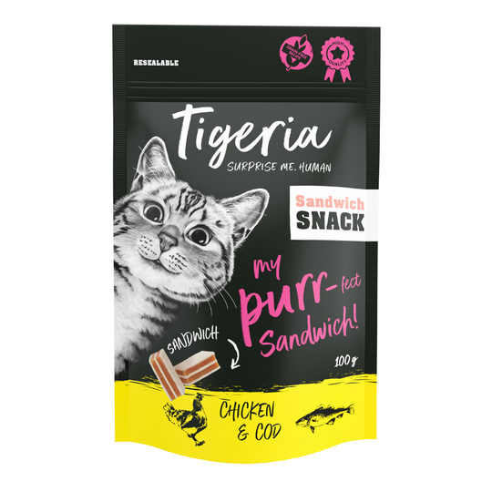 Tigeria Sandwich Snack Kyckling & torsk 100 g - 100 g