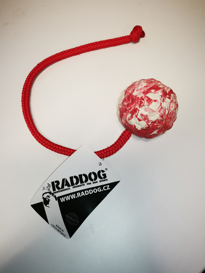 RADDOG Boll med rep- hårt gummi 6cm