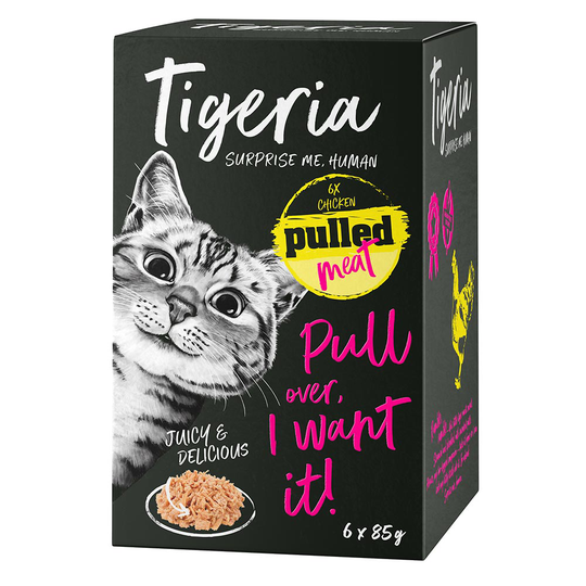 Ekonomipack: Tigeria Pulled Meat 48 x 85 g - Kyckling