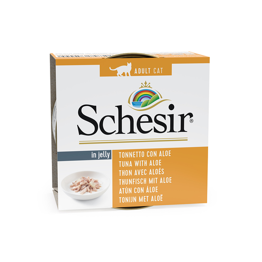Ekonomipack: Schesir i gelé 24 x 85 g - Tonfisk & Aloe