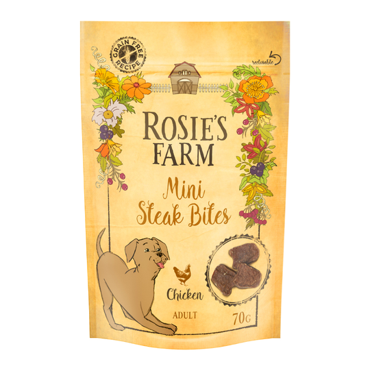Rosie's Farm Snacks Mini Steak Bites Chicken - 70 g