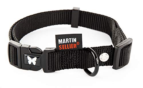 Martin Sellier Justerbart Nylonhalsband - Svart (30 cm)