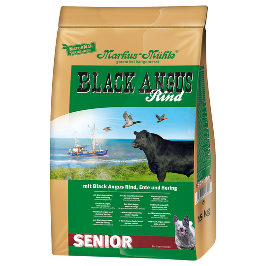 Ekonomipack: Markus-Mühle hundfoder 2 x 15 kg - Black Angus Senior (2 x 15 kg)