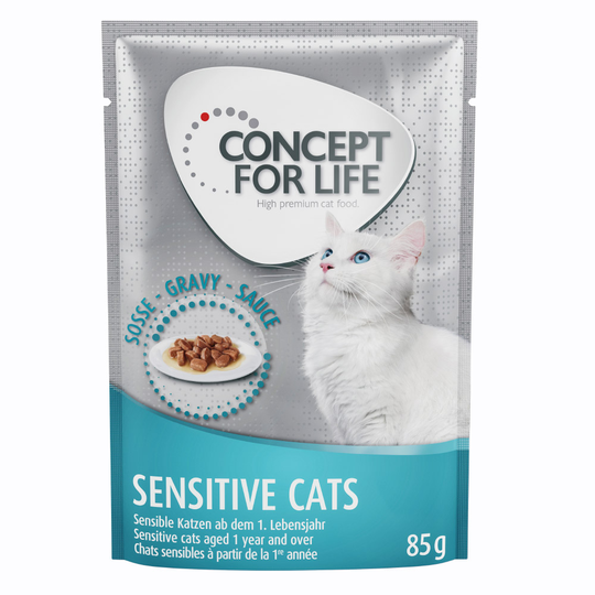Ekonomipack: Concept for Life 24 x 85 g - Sensitive Cats i sås