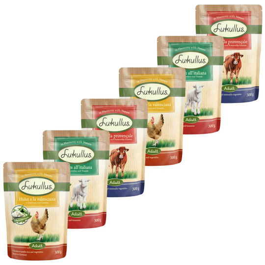 - Lukullus Mediterran/Regional portionspåsar 24 x 300 g - Blandpack: Mediterran