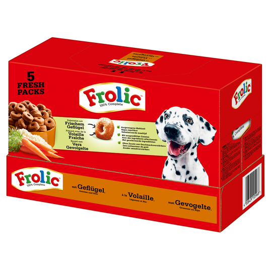 Ekonomipack: 2 förpackningar Frolic hundfoder till lågpris - Complete Fjäderfä (2 x 7,5 kg)