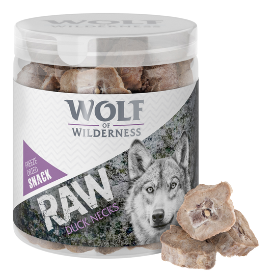 Extra lågt Cyberweek-pris! Wolf of Wilderness - RAW Snacks - Ankhals (90 g)