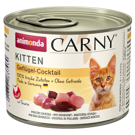 Animonda Carny Kitten 6 / 12 x 200 g Fjäderfä-cocktail