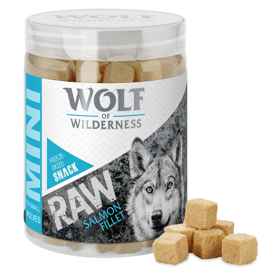 Extra lågt Cyberweek-pris! Wolf of Wilderness - RAW Snacks - Mini Laxfilé (50 g)