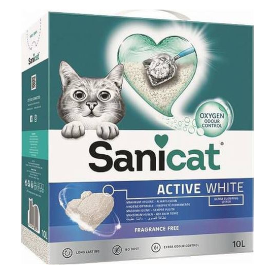 10 l Sanicat klumpande kattströ till sparpris! - Active White ( 10 l )
