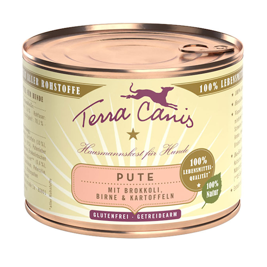 Ekonomipack: Terra Canis 12 x 200 g - Kalkon med broccoli, päron & potatis