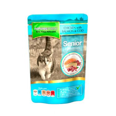 Natures:menu Cat Senior Chicken with Salmon & Cod 100 g