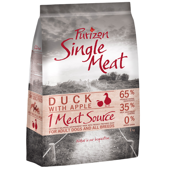Purizon Single Meat Adult Duck & Apple - spannmålsfritt - 4 kg