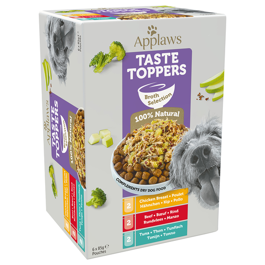 Applaws våtfoder för hund till sparpris! - Buljong: Taste Toppers Mix (6 x 85 g portionspåse)