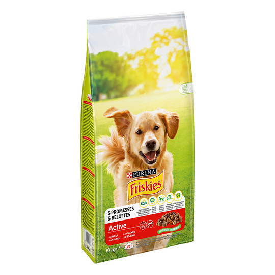 Purina Friskies Adult Hund Active Beef - 10 kg