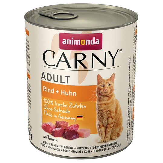 Blandpack: Animonda Carny Adult 12 x 800 g - Nötköttsvariationer