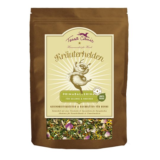 Terra Canis Kräuterhelden "Primaballerina" - Ekonomipack: 3 x 100 g Primaballerina för ben & leder