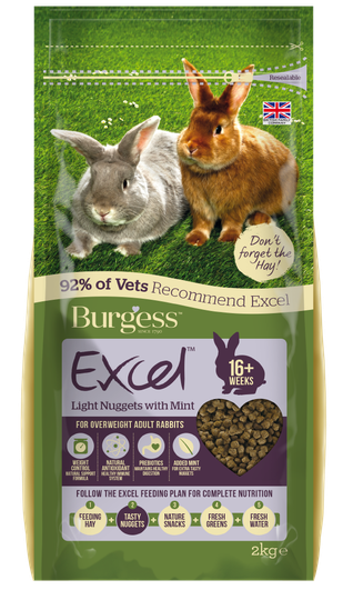 Excel Light Kaninfoder för Vuxna Kaniner - 2 kg